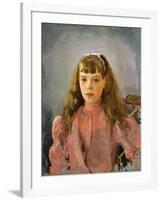 Portrait of Grand Duchess Olga Alexandrovna of Russia, 1893-Valentin Serov-Framed Giclee Print