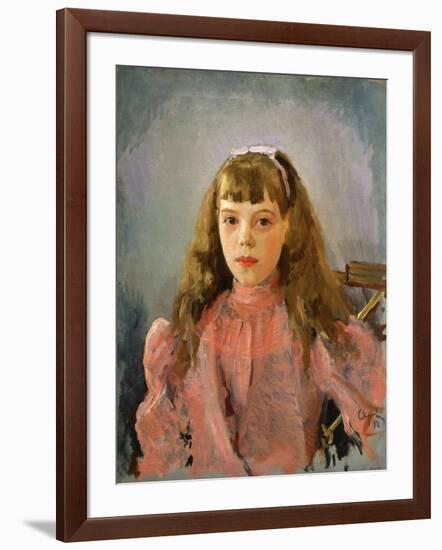 Portrait of Grand Duchess Olga Alexandrovna of Russia, 1893-Valentin Serov-Framed Giclee Print