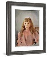 Portrait of Grand Duchess Olga Alexandrovna-Valentin Aleksandrovich Serov-Framed Giclee Print