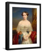 Portrait of Grand Duchess Olga Nikolaevna of Russia, (1822-189), Queen of Württemberg, 1848-Nicaise De Keyser-Framed Giclee Print