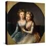 Portrait of Grand Duchesses Alexandra Pavlovna and Elena Pavlovna of Russia, 1796-Elisabeth Louise Vigee-LeBrun-Stretched Canvas