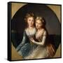 Portrait of Grand Duchesses Alexandra Pavlovna and Elena Pavlovna of Russia, 1796-Elisabeth Louise Vigee-LeBrun-Framed Stretched Canvas