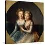 Portrait of Grand Duchesses Alexandra Pavlovna and Elena Pavlovna of Russia, 1796-Elisabeth Louise Vigee-LeBrun-Stretched Canvas