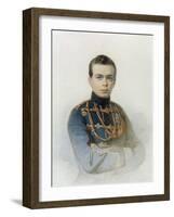 Portrait of Grand Duke Alexander Alexandrovich, Later Tsar Alexander III, 1861-Andrei Franzovich Belloli-Framed Giclee Print