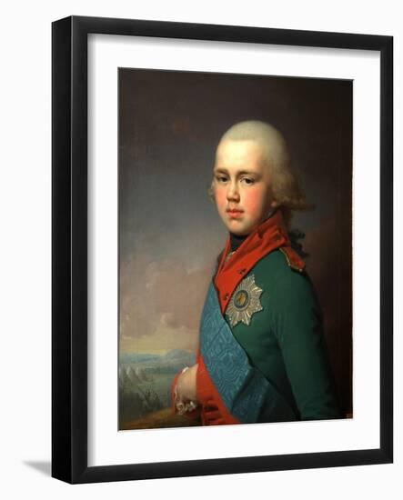 Portrait of Grand Duke Constantine Pavlovich of Russia (1779-183), 1795-Vladimir Lukich Borovikovsky-Framed Giclee Print