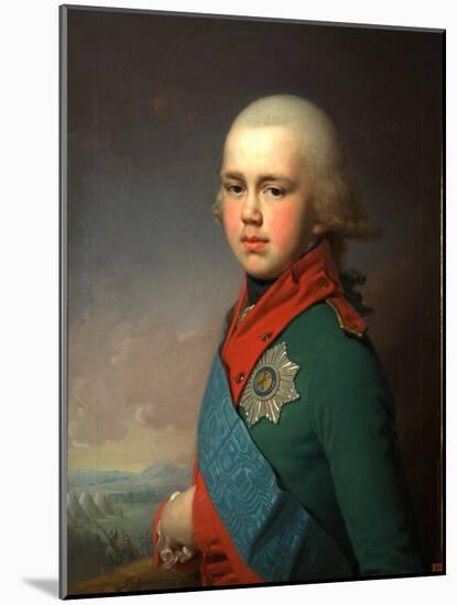 Portrait of Grand Duke Constantine Pavlovich of Russia (1779-183), 1795-Vladimir Lukich Borovikovsky-Mounted Giclee Print