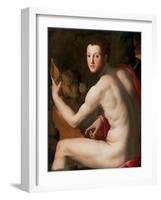 Portrait of Grand Duke of Tuscany Cosimo I De' Medici (1519-157) as Orpheus, Ca 1537-Agnolo Bronzino-Framed Giclee Print