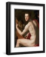 Portrait of Grand Duke of Tuscany Cosimo I De' Medici (1519-157) as Orpheus, Ca 1537-Agnolo Bronzino-Framed Giclee Print