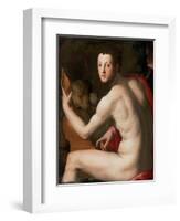 Portrait of Grand Duke of Tuscany Cosimo I De' Medici (1519-157) as Orpheus, Ca 1537-Agnolo Bronzino-Framed Giclee Print