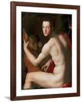 Portrait of Grand Duke of Tuscany Cosimo I De' Medici (1519-157) as Orpheus, Ca 1537-Agnolo Bronzino-Framed Giclee Print