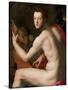 Portrait of Grand Duke of Tuscany Cosimo I De' Medici (1519-157) as Orpheus, Ca 1537-Agnolo Bronzino-Stretched Canvas