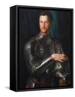 Portrait of Grand Duke of Tuscany Cosimo I De' Medici (1519-157) in Armour, Ca 1545-Agnolo Bronzino-Framed Stretched Canvas