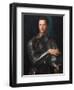 Portrait of Grand Duke of Tuscany Cosimo I De' Medici (1519-157) in Armour, Ca 1545-Agnolo Bronzino-Framed Giclee Print