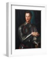 Portrait of Grand Duke of Tuscany Cosimo I De' Medici (1519-157) in Armour, Ca 1545-Agnolo Bronzino-Framed Giclee Print