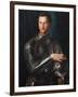 Portrait of Grand Duke of Tuscany Cosimo I De' Medici (1519-157) in Armour, Ca 1545-Agnolo Bronzino-Framed Giclee Print