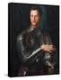 Portrait of Grand Duke of Tuscany Cosimo I De' Medici (1519-157) in Armour, Ca 1545-Agnolo Bronzino-Framed Stretched Canvas