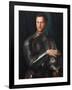 Portrait of Grand Duke of Tuscany Cosimo I De' Medici (1519-157) in Armour, Ca 1545-Agnolo Bronzino-Framed Giclee Print