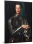 Portrait of Grand Duke of Tuscany Cosimo I De' Medici (1519-157) in Armour, Ca 1545-Agnolo Bronzino-Mounted Premium Giclee Print