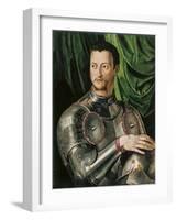 Portrait of Grand Duke of Tuscany Cosimo I De' Medici (1519-157) in Armour-Agnolo Bronzino-Framed Giclee Print