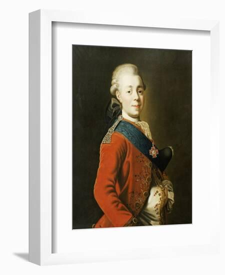 Portrait of Grand Duke Paul Petrovich (Future Tsar Paul I)-Alexander Roslin-Framed Giclee Print