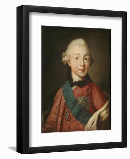 Portrait of Grand Duke Pavel Petrovich (1754-180), 1765-Alexei Petrovich Antropov-Framed Giclee Print