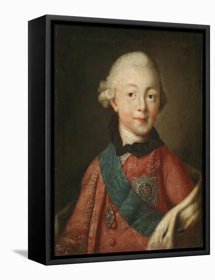 Portrait of Grand Duke Pavel Petrovich (1754-180), 1765-Alexei Petrovich Antropov-Framed Stretched Canvas