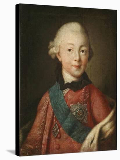 Portrait of Grand Duke Pavel Petrovich (1754-180), 1765-Alexei Petrovich Antropov-Stretched Canvas