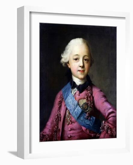 Portrait of Grand Duke Pavel Petrovich (1754-180)-Vigilius Erichsen-Framed Giclee Print