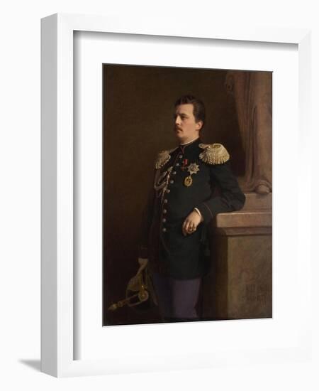 Portrait of Grand Duke Vladimir Alexandrovich of Russia (1847-190), 1880S-Ivan Nikolayevich Kramskoi-Framed Giclee Print