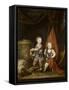 Portrait of Grand Dukes Alexander Pavlovich and Constantine Pavlovich, as Children, 1781-Richard Brompton-Framed Stretched Canvas