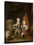 Portrait of Grand Dukes Alexander Pavlovich and Constantine Pavlovich, as Children, 1781-Richard Brompton-Stretched Canvas