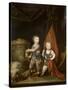 Portrait of Grand Dukes Alexander Pavlovich and Constantine Pavlovich, as Children, 1781-Richard Brompton-Stretched Canvas