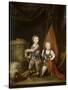 Portrait of Grand Dukes Alexander Pavlovich and Constantine Pavlovich, as Children, 1781-Richard Brompton-Stretched Canvas