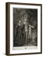 Portrait of Grand Dukes Alexander Pavlovich and Constantine Pavlovich of Russia, 1797-James Walker-Framed Giclee Print