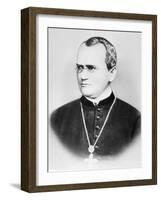 Portrait of Gregor Johann Mendel (b/w photo)-German photographer-Framed Giclee Print