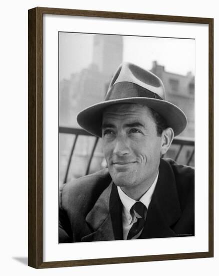 Portrait of Gregory Peck, Wearing a Hat-Nina Leen-Framed Premium Photographic Print