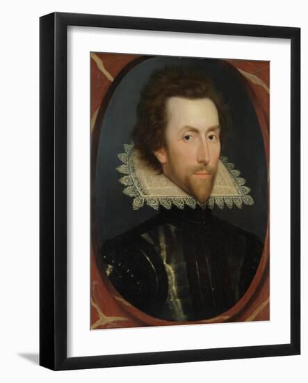 Portrait of Grey Brydges, Fifth Baron Chandos of Sudeley (C. 1581-1621) C.1615-William Larkin-Framed Giclee Print