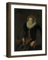 Portrait of Griete Jacobsdr Van Rhijn, Wife of Jacob Cornelisz Banjaert, Called Van Neck-Cornelis Ketel-Framed Art Print