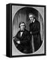 Portrait of Grimm Brothers Jakob and Wilhelm, German Scholars and Authors of Fairy Tales-null-Framed Stretched Canvas