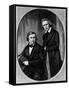 Portrait of Grimm Brothers Jakob and Wilhelm, German Scholars and Authors of Fairy Tales-null-Framed Stretched Canvas