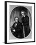 Portrait of Grimm Brothers Jakob and Wilhelm, German Scholars and Authors of Fairy Tales-null-Framed Photographic Print