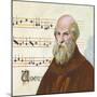 Portrait of Guido D'Arezzo, Guido Monaco or Guido Pomposa (About 992-1050), Benedictine Monk, Itali-null-Mounted Giclee Print