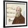 Portrait of Guido D'Arezzo, Guido Monaco or Guido Pomposa (About 992-1050), Benedictine Monk, Itali-null-Framed Giclee Print