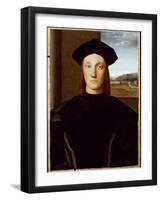 Portrait of Guidobaldo Da Montefeltro, Duke of Urbino (Oil on Canvas)-Raphael (1483-1520)-Framed Giclee Print