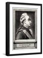 Portrait of Gustav III of Sweden, Early 19th C-null-Framed Giclee Print