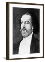 Portrait of Gustave Flaubert (Rouen, 1821-Croisset, 1880), French Writer-null-Framed Giclee Print