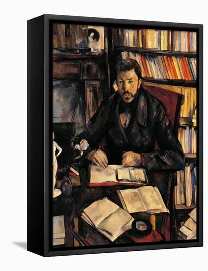 Portrait of Gustave Geffroy-Paul Cézanne-Framed Stretched Canvas