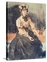 Portrait of Gwen John (1876-1939)-Augustus Edwin John-Stretched Canvas