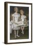 Portrait of H. D. and G. Wiegman, Daughters of Hugo Wiegman, Banker in Amsterdam-Therese Schwartze-Framed Giclee Print