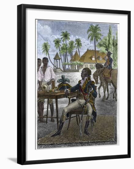 Portrait of Haitian Patriot Toussaint Louverture-Stefano Bianchetti-Framed Premium Giclee Print